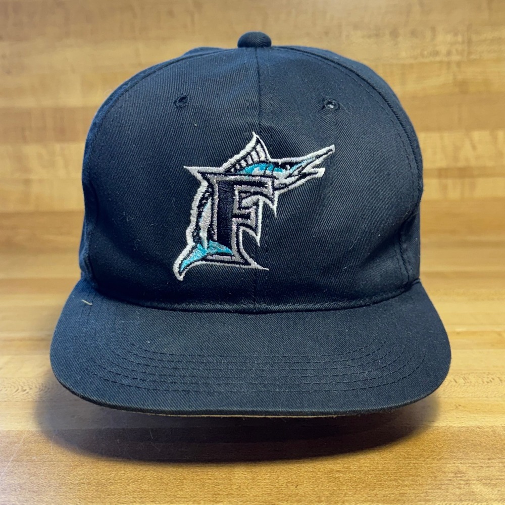 Vintage‎ Florida Marlins Hat Kids Outdoor Cap Snapback Black MLB Baseball